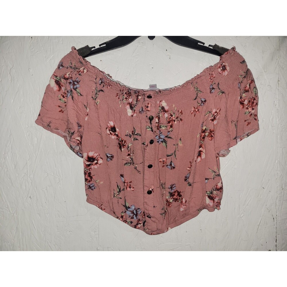 Women's Off Shoulder Floral Print Crop Top AH65